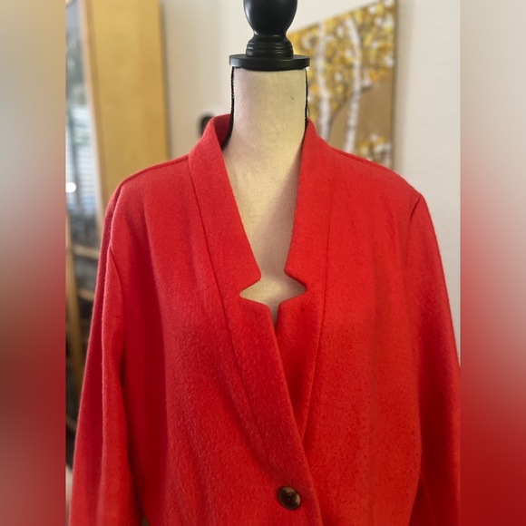 Old Navy - bright coral soft coat - Picture 2 of 9